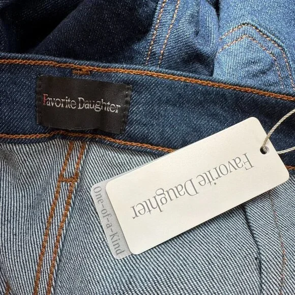 NWT Favorite Daughter Mischa High Rise Wide Leg Jeans Denim in Pepper Blue 30 - Picture 12 of 16